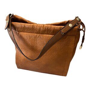 Parfois Brown Slouchy Hobo Bag Vegan Leather Drawstring Shoulder